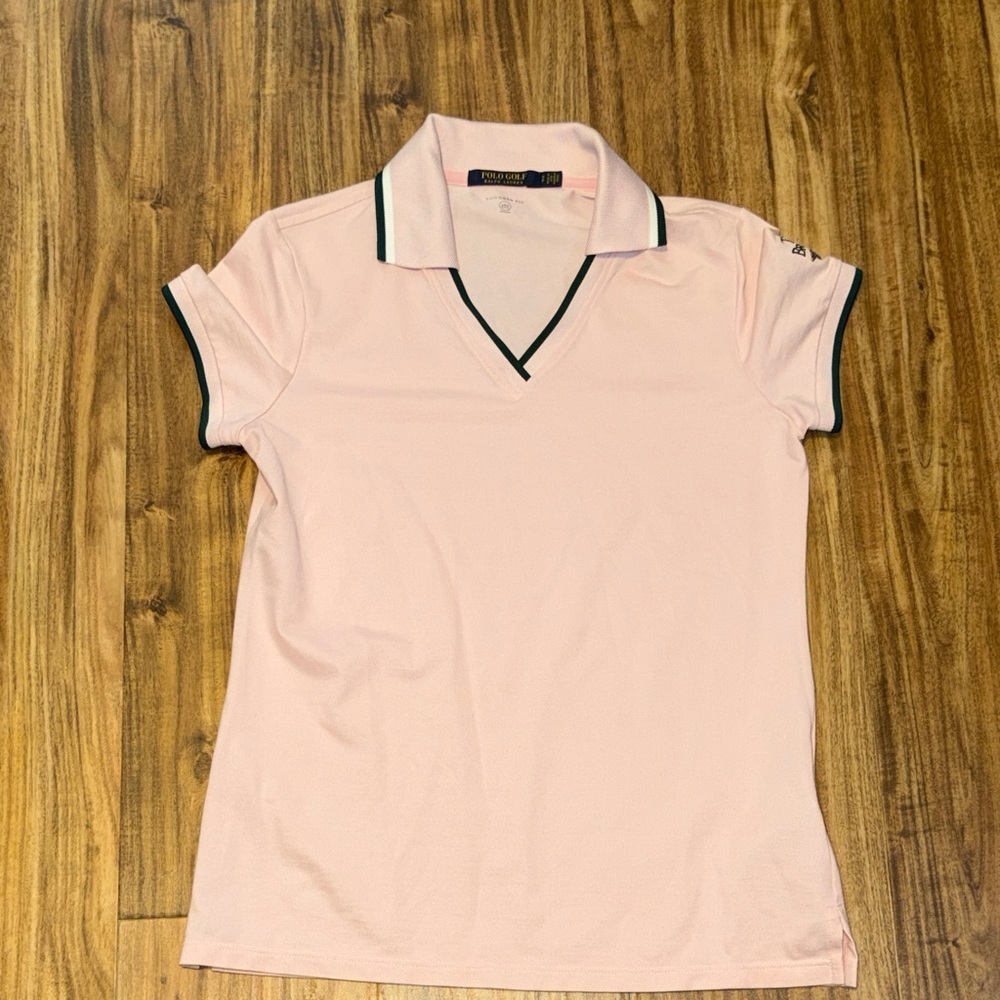 Ralph Lauren Polo golf women’s small Pink Shirt tailored the bridges Texas nwot